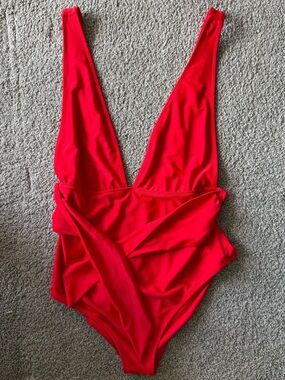 Aerie M Long Deep V Swimsuit Once Piece